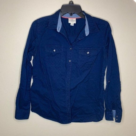 St. John's Bay Tops - St. John’s Bay Blue Long Sleeve Button Shirt